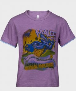 boys urban print t-shirt purple