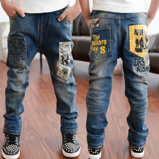 Rocker style jeans front and back view