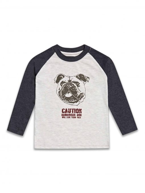 Bulldog long sleeve shirt with contrasting colour sleeves
