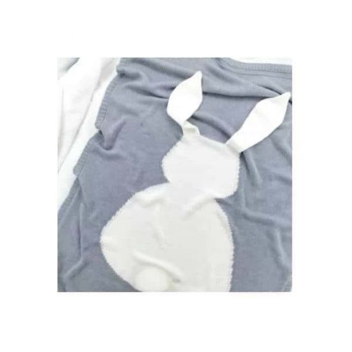 Baby blanket with bunny ears and tail