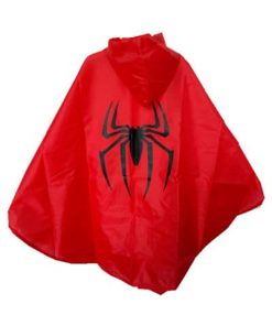 Superhero rain poncho spider red