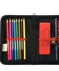 avengers filled pencil case open