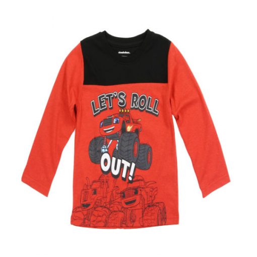 Blaze boys long sleeve shirt with the monster machines