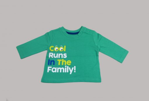 Infant long sleeve tshirt with printing to front only