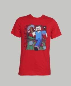 Steve minecraft t-shirt red